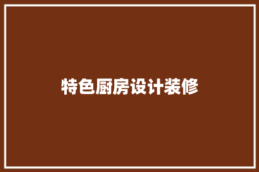 特色厨房设计装修