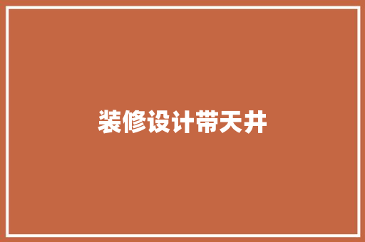 装修设计带天井