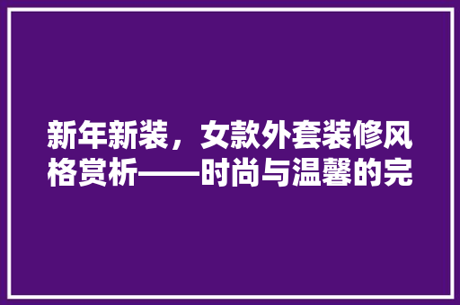 新年新装，女款外套装修风格赏析——时尚与温馨的完美融合