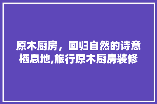原木厨房，回归自然的诗意栖息地,旅行原木厨房装修设计  第1张