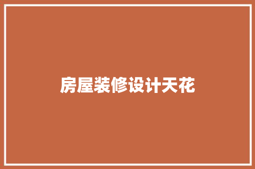 房屋装修设计天花  第1张